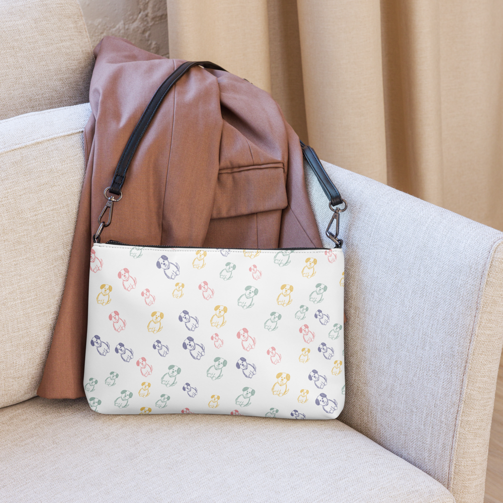 Bolso blanco perritos con correa