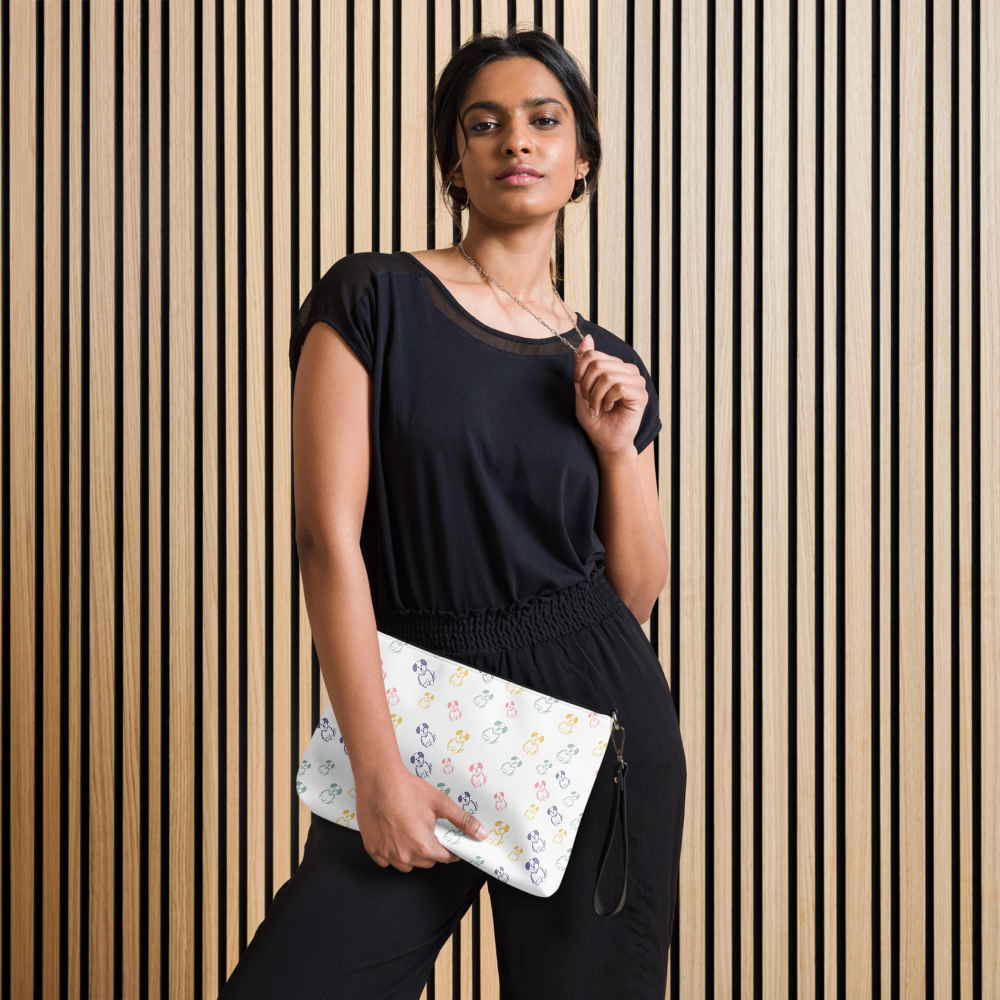 Bolso blanco perritos  con correa