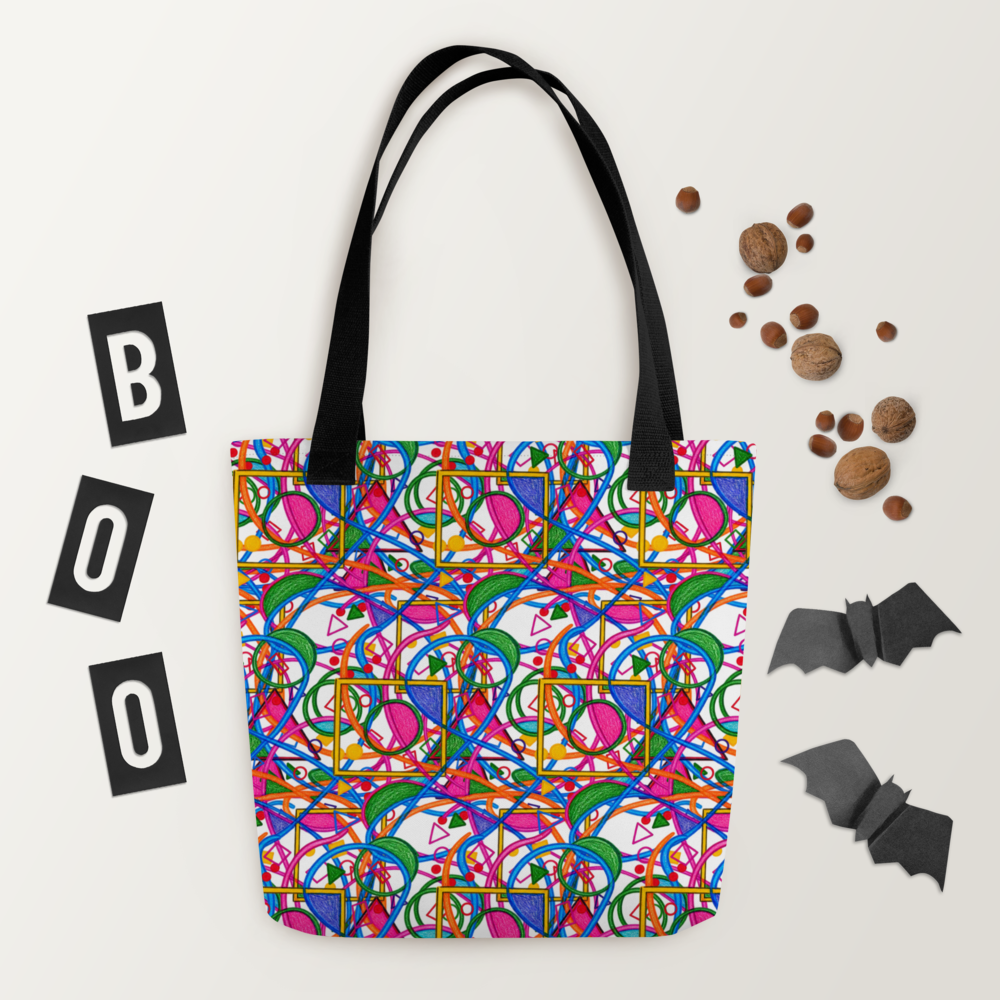 Bolsa de Tela . Círculos en Movimiento · Diseño de Natalia