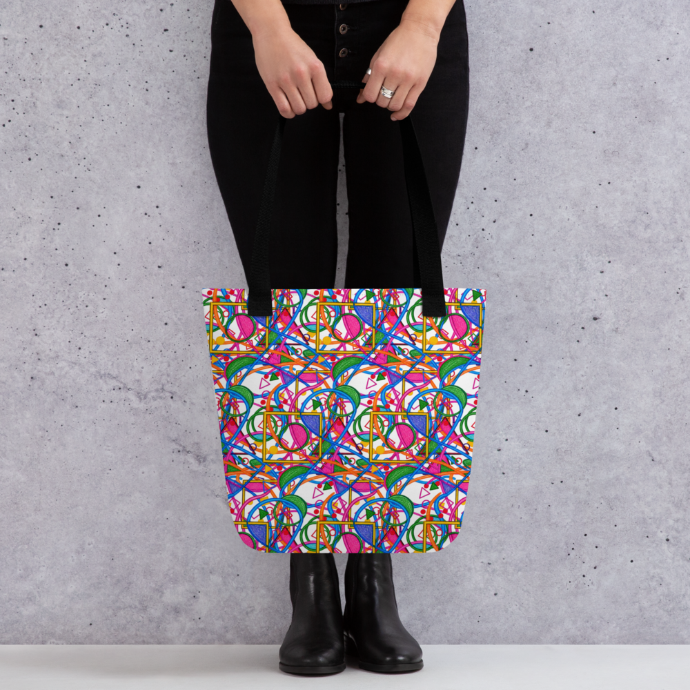 Bolsa de Tela . Círculos en Movimiento · Diseño de Natalia